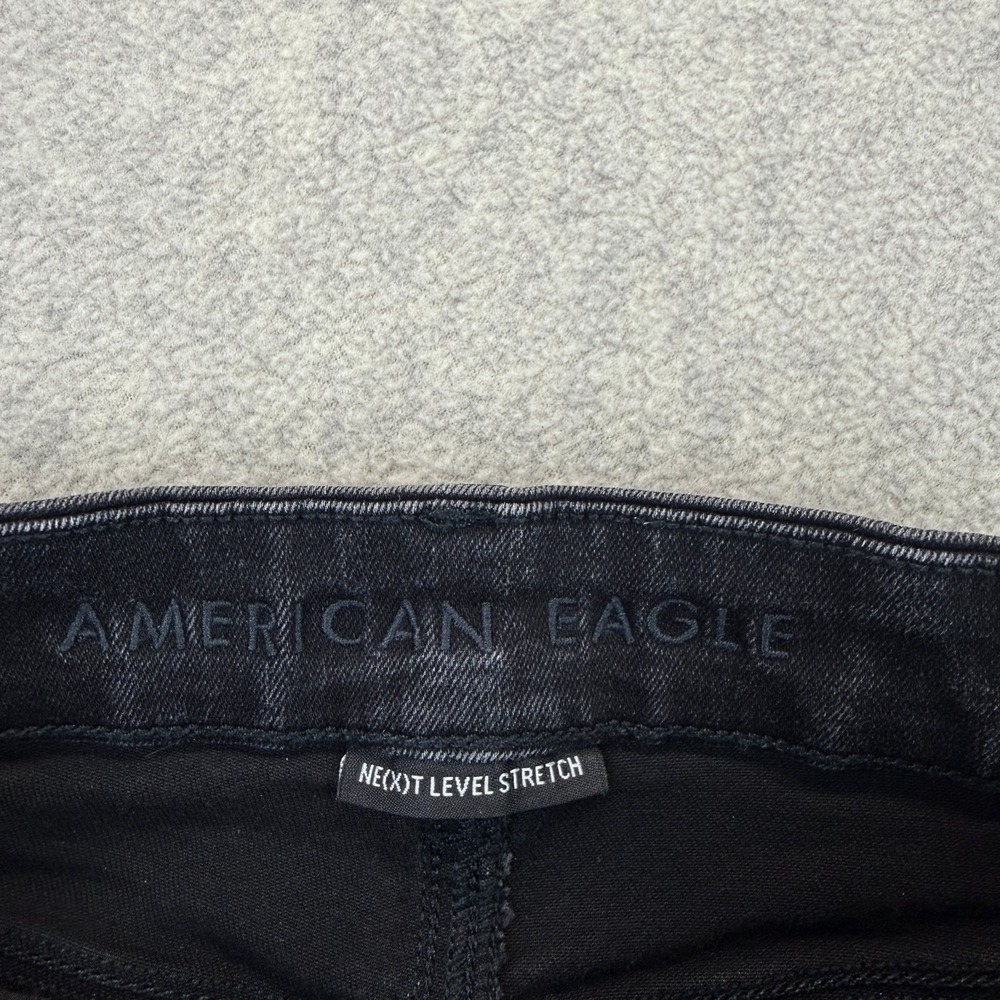 American Eagle Outfitters Womens Skinny Jeans Black Next Level Stretch Denim 4 - Picture 2 of 7